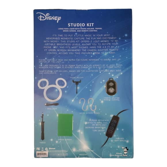 Mickey Mouse 12" Ring Light Studio Kit - Picture 2 of 2